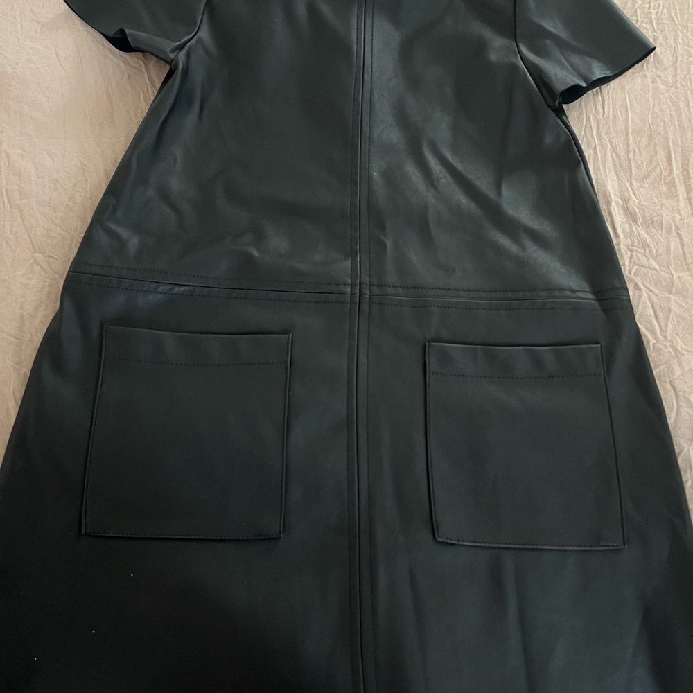 Girl faux leather dress